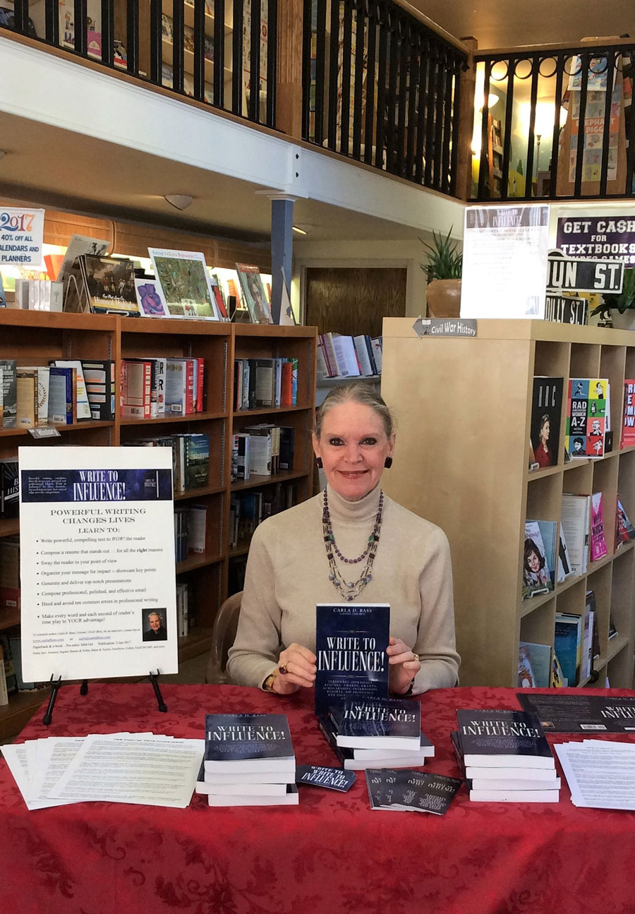 Carla Bass at Book Signing