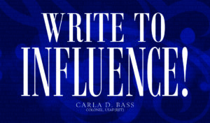 Write to Influence! business card